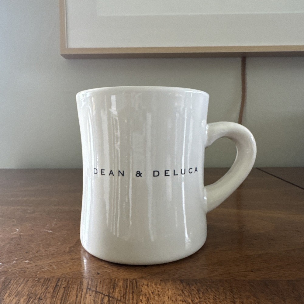 Dean & Deluca Coffee Mug New York Heavy Diner Style Restaurant Ware Cream Color