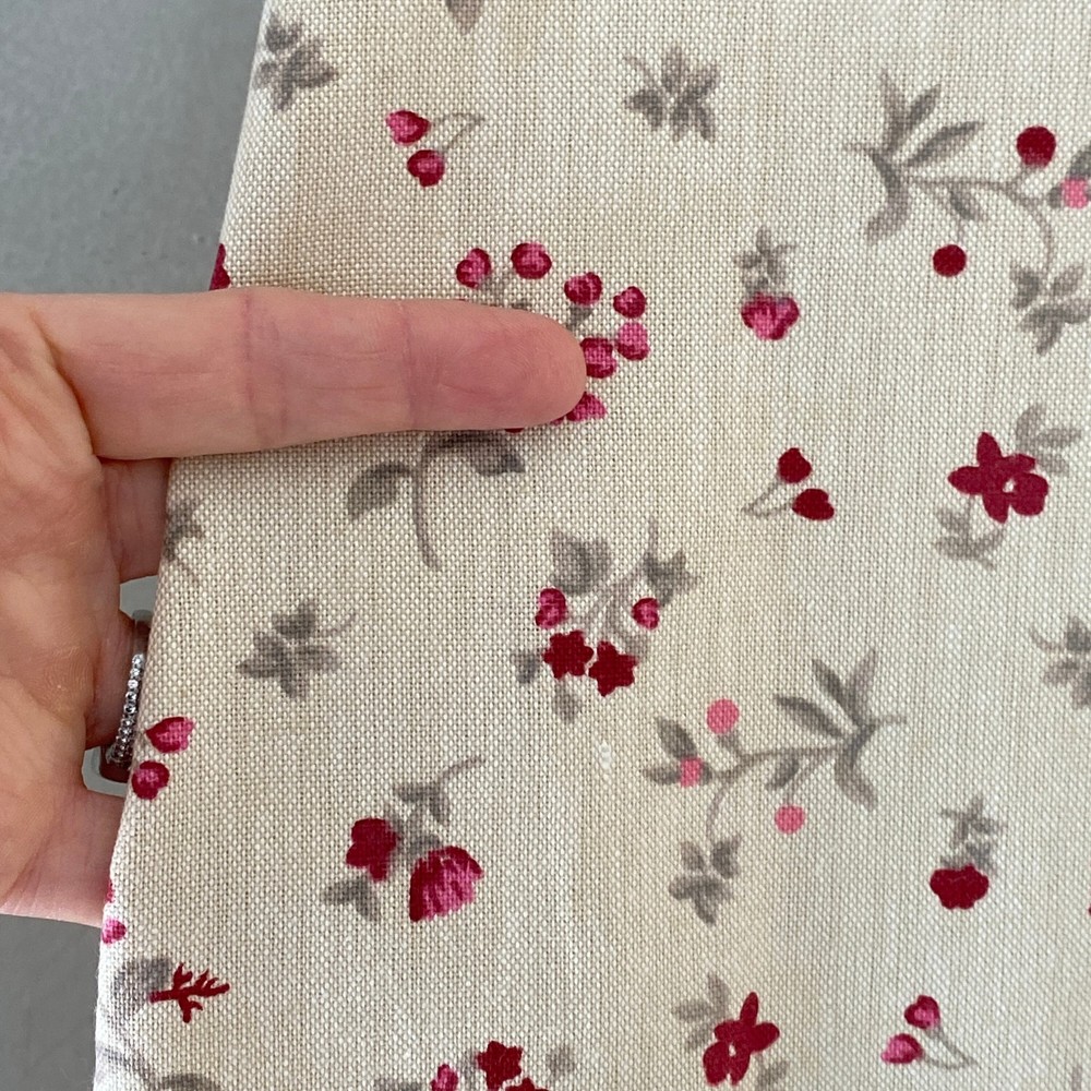 2.6 YARDS Vintage Floral fabric French material upholstery curtains pillows etc