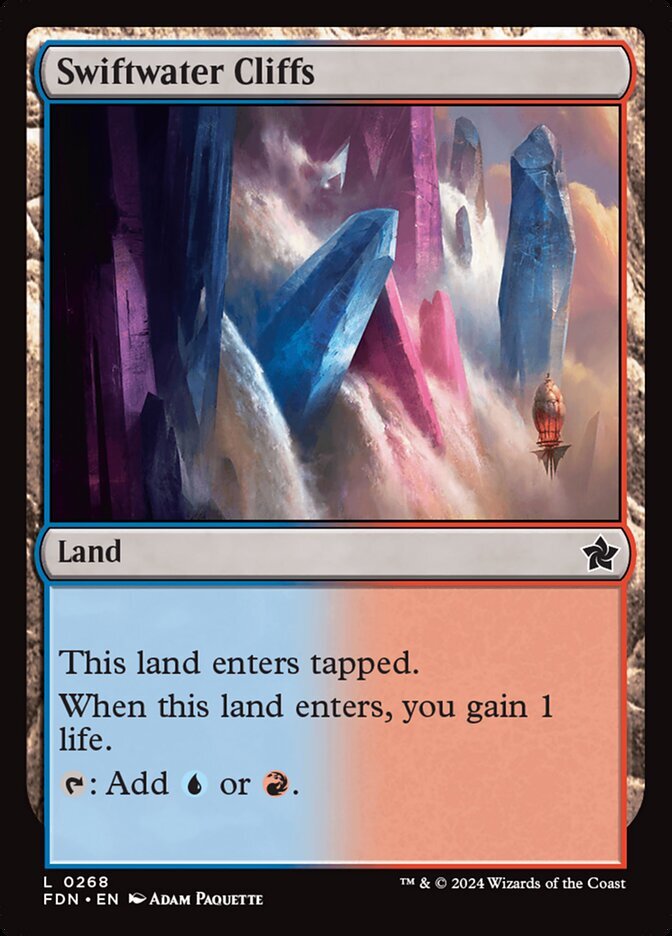 MTG Magic the Gathering Swiftwater Cliffs (268/763) Foundations NM