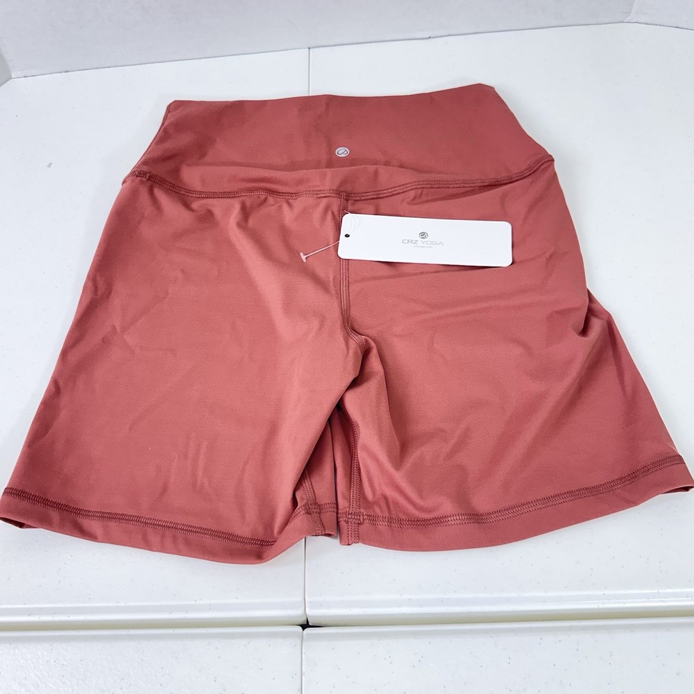 CRZ Yoga Butterluxe Biker Shorts High Waisted Workout Volleyball Yoga Shorts Med