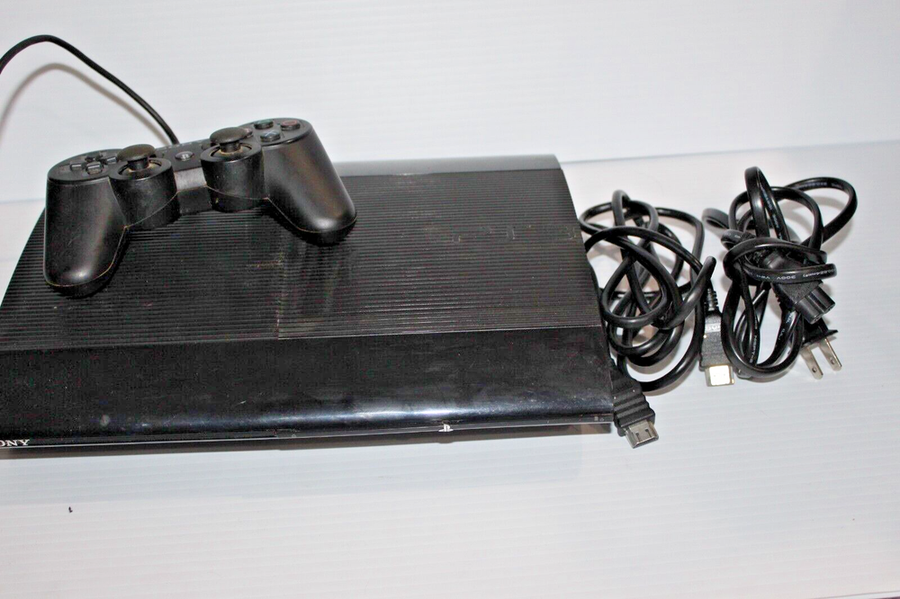 Sony Playstation 3 PS3 Super Slim 250GB Console, Controller, Cords CECH-4001B