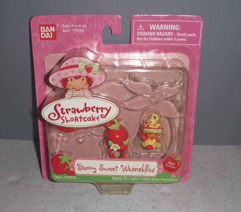 Ban Dai 2002 SSC Strawberry Shortcake  APPLE DUMPLIN W/CUTE KEYCHAIN *UNUSED