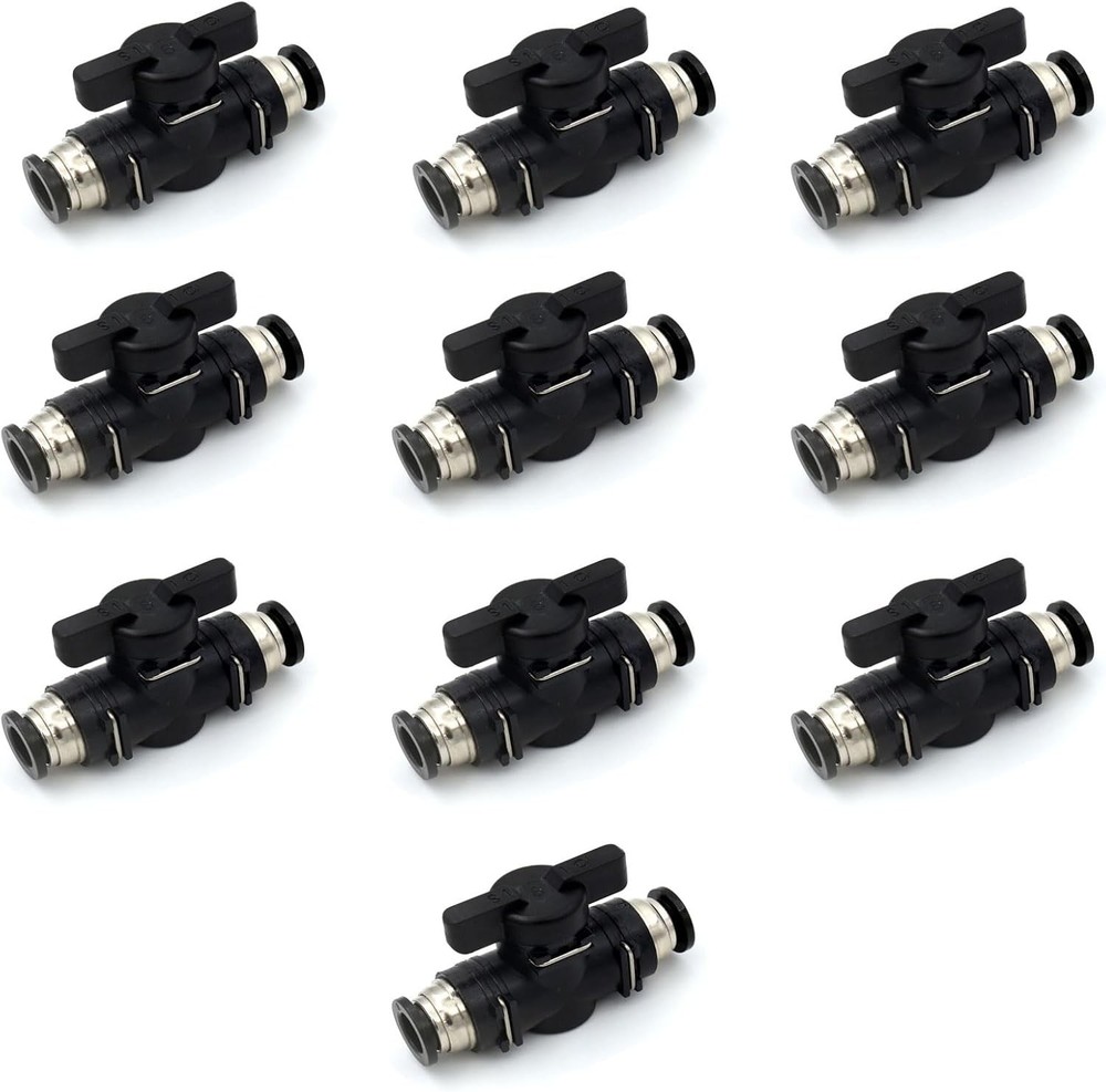 1/4 Push to Connect Valve Union Ball Valve Air Flow Control Valve Quick Connect