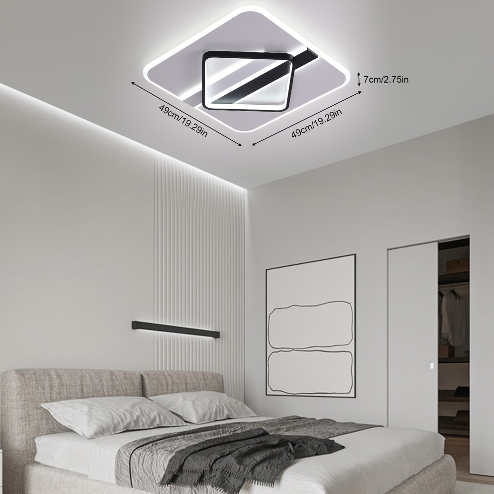 Modern LED Ceiling Light Flush Mount Ceiling Lamp Chandelier Lighting 3-Color US