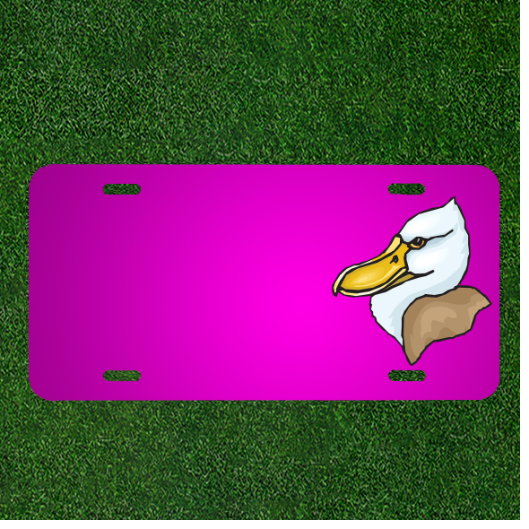 Design Your Own Custom Car License Plate Featuring Big Bird Duck Personalization