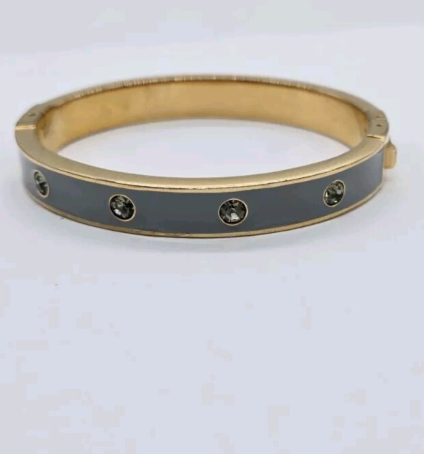 Fossil Dainty Dot Rose Gold Tone/ Grey Bangle Bracelet One Size OSFM