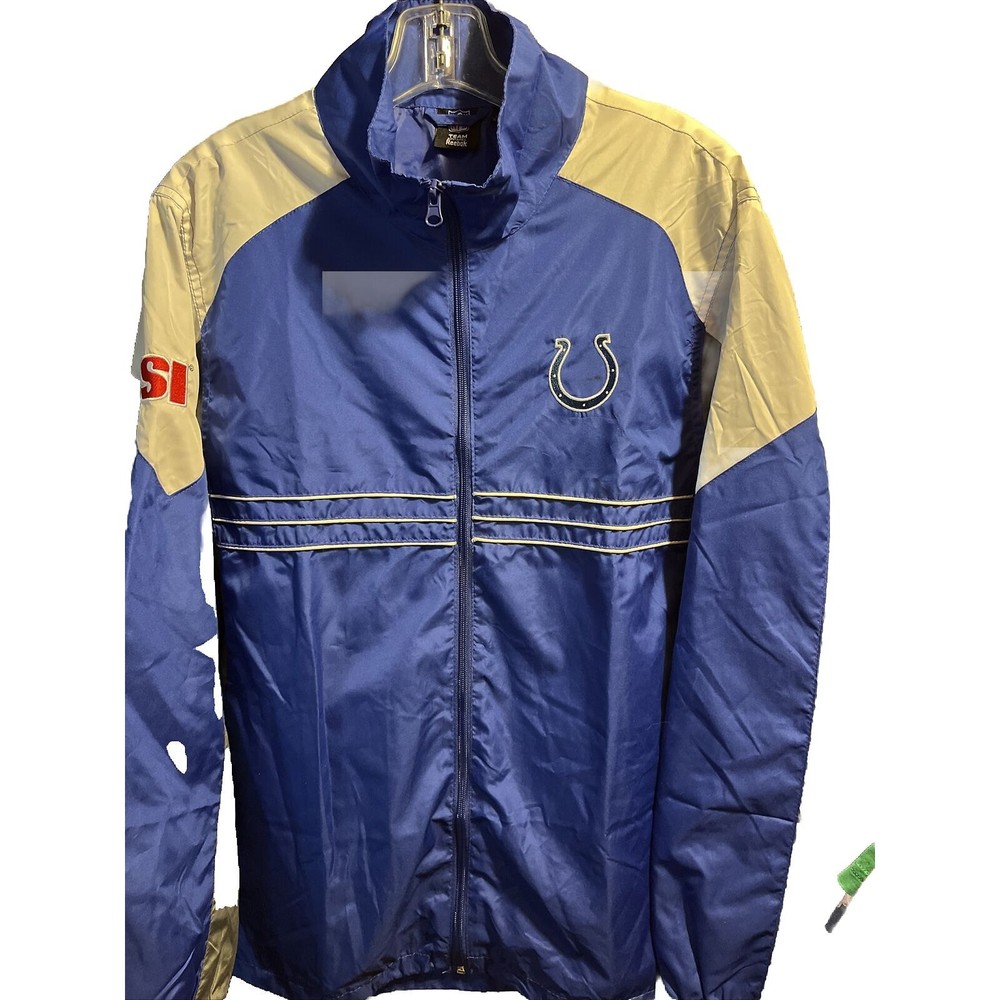 Reebok Men’s L Indianapolis Colts NFL Full Zip Windbreaker Jacket