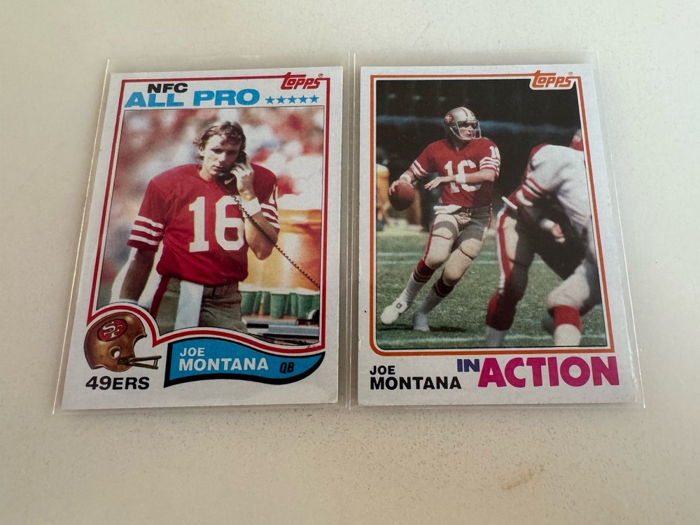 1982 Topps Joe Montana 2 Cards  488 489