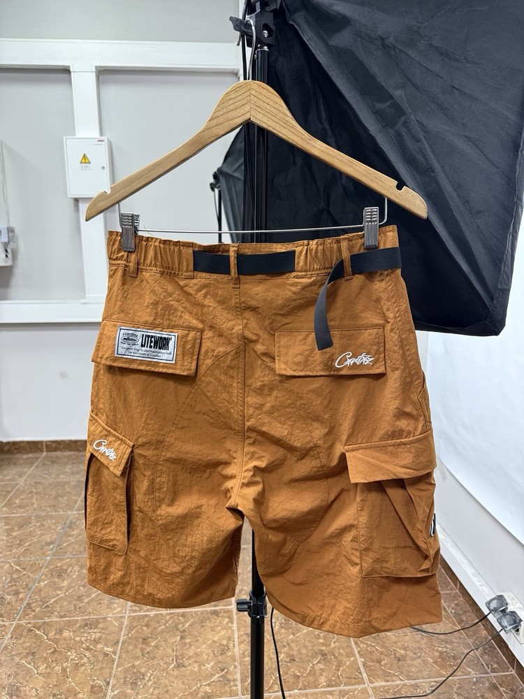 🇺🇸 Y2K Corteiz Alcatraz Cargo Shorts Multipocket Rare Size M Color Orange