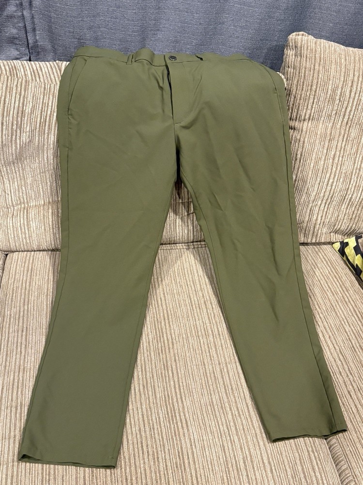 Bonobos Golf Pants Mens 34x30 Olive Green Slim Straight Stretch Performance