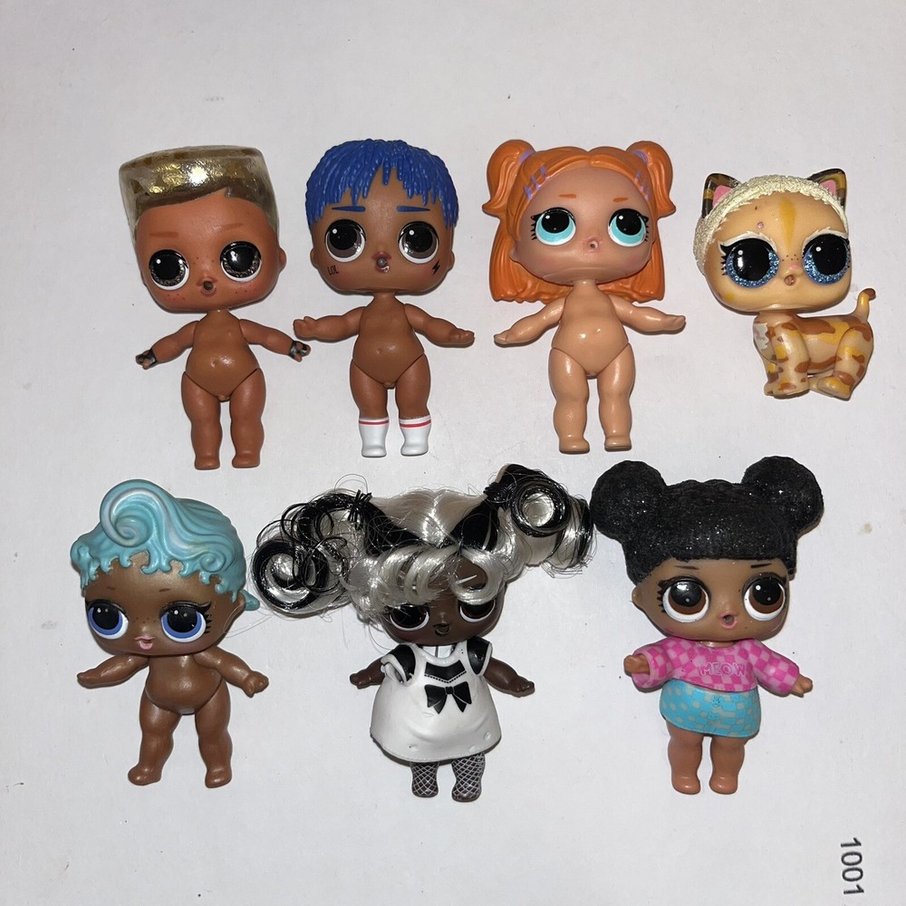 LOL Surprise Lot of 7 Dolls with Pets and Outfits 3 Inch Figures