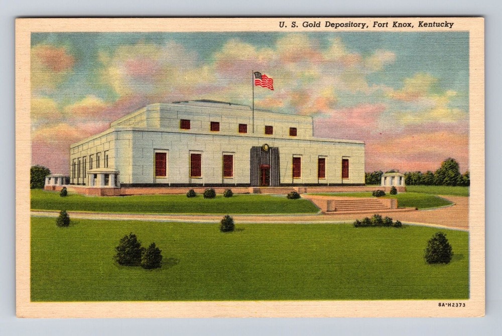 Fort Knox KY-Kentucky, U.S Gold Depository, Antique Vintage Souvenir Postcard