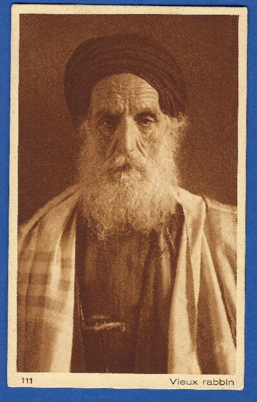 Vintage postcard Jewish Judaica old rabbi North of Africa, Lehnert & Landrock