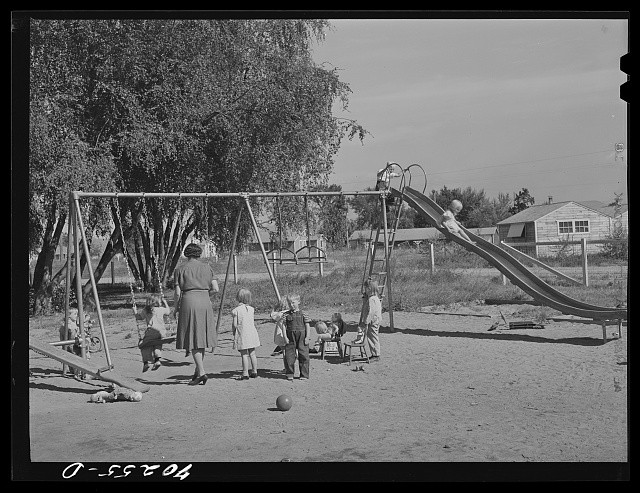 Photo:Yakima Washington 1941 Children Playing Nursery School FSA Camp