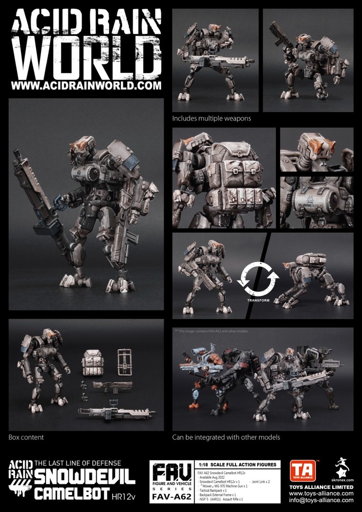 Acid Rain World FAV-A62 Snowdevil Camelbot HR12v 1/18 Action Figure In Stock-image
