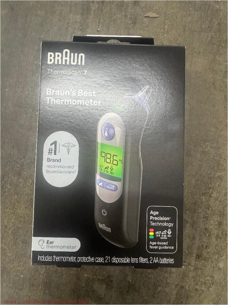 Braun IRT6520US Battery Powered Infrared Digital In Ear Thermometer  with Display