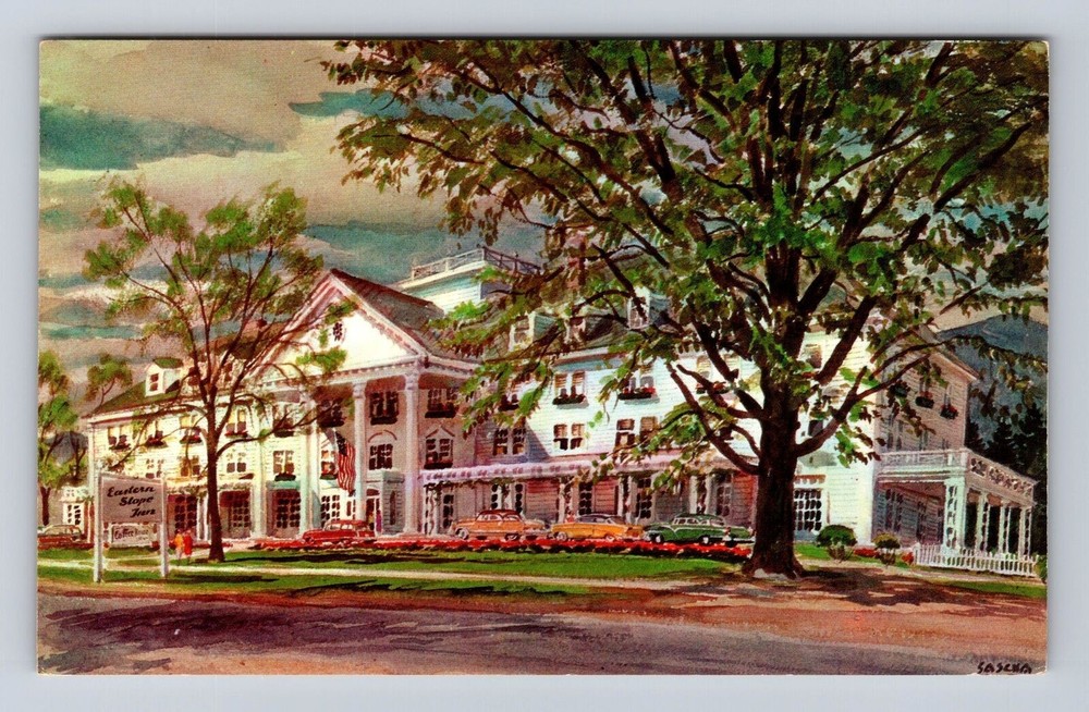 North Conway NH-New Hampshire, Eastern Slope Inn, Advertising, Vintage Postcard