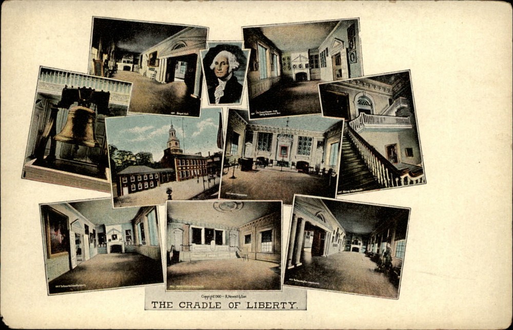 Cradle of Liberty Philadelphia Pennsylvania multiview c1905 UDB history postcard
