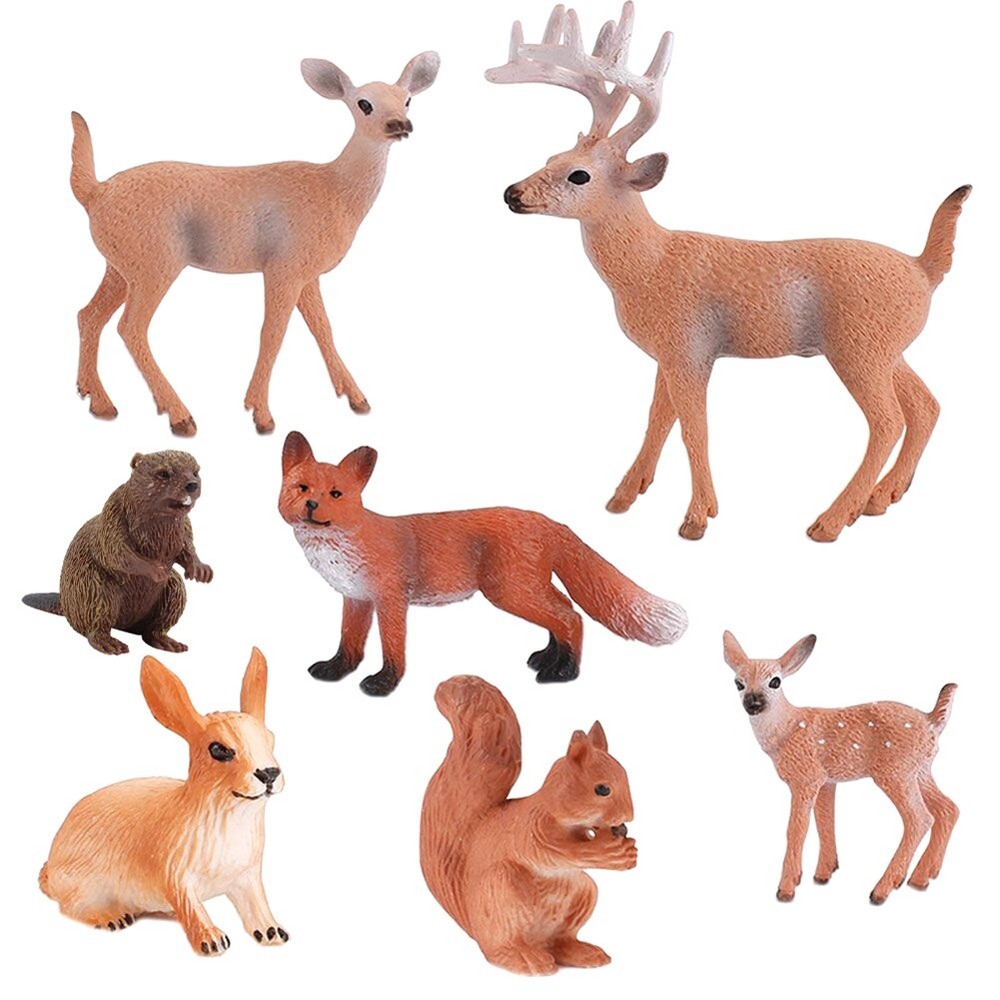 7Pcs Mini Animal Figurine Set - Tiny Creature Toys for Kids