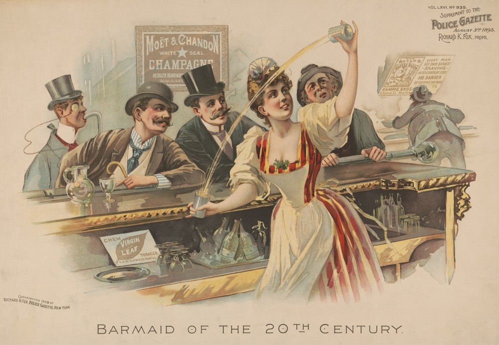 9668.Decoration Poster.Room Wall art.Home interior decor.Barmaid.Bartender.Bar