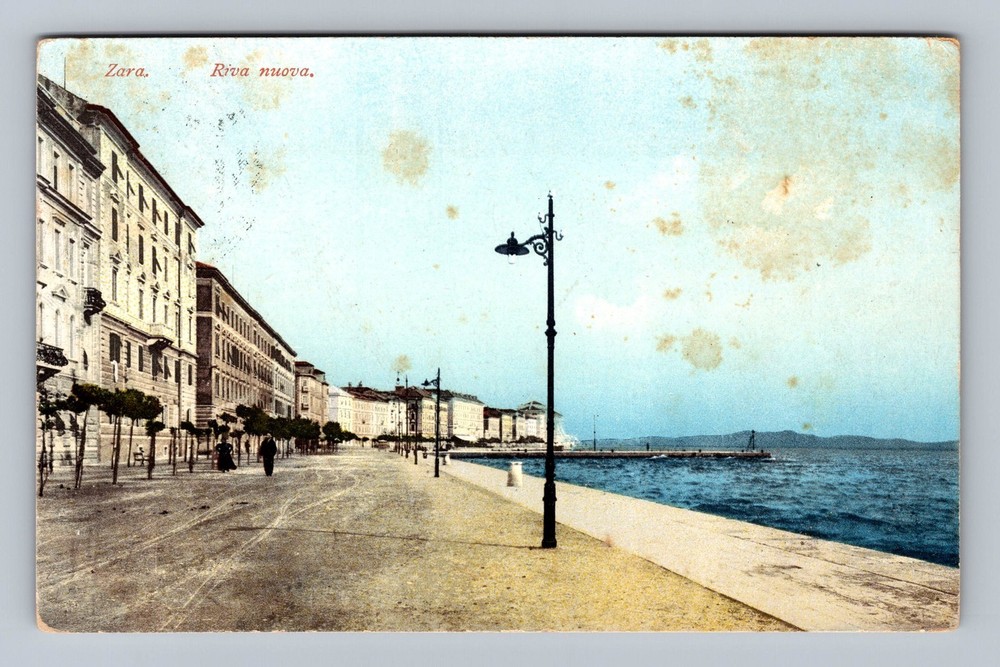 Italy- Zara New Shore Boulevard Standard Postal Old Card View Vintage Postcard