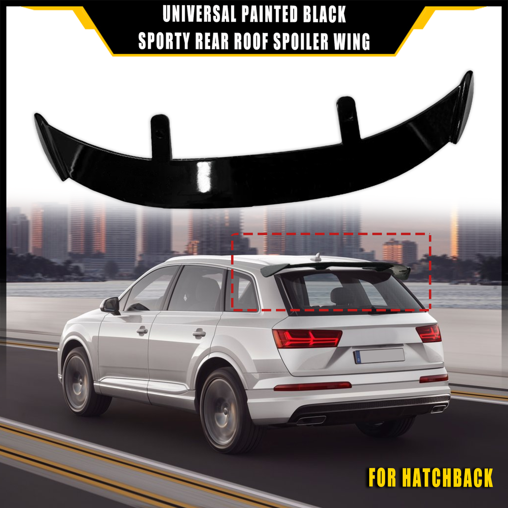 Gloss Black Universal ABS Rear Roof Spoiler Wing for Hatchback Cars
