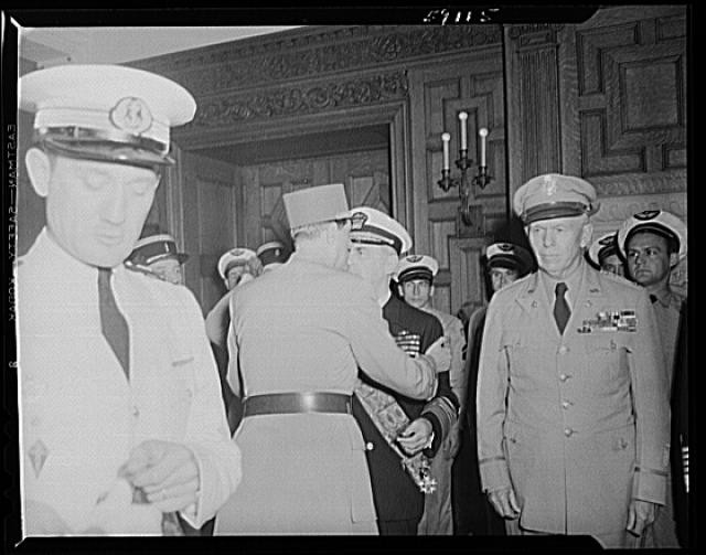 Photo:Military Officers Ceremony 1930s 1940s Uniforms Indoor Gathering