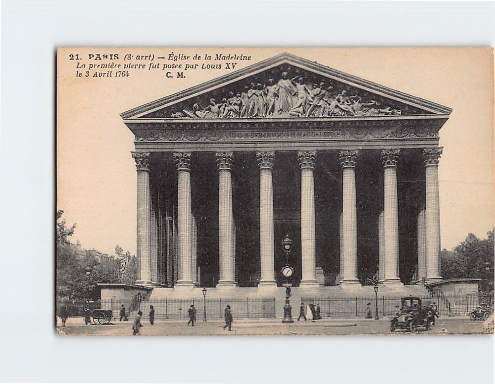 Postcard La Madeleine Paris France