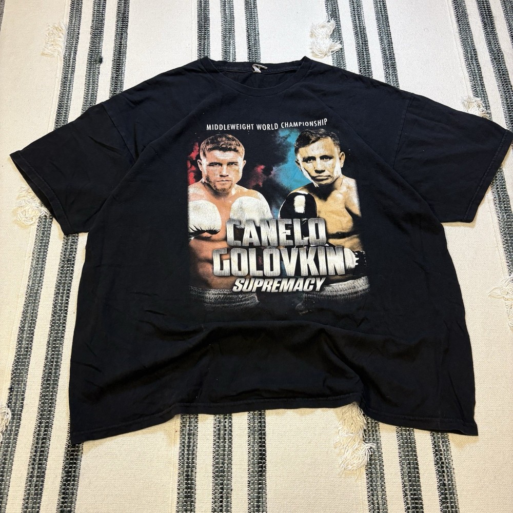 Canelo Alvarez vs Gennady Golovkin GGG Supremacy Boxing T-Shirt 2XL Black Tee
