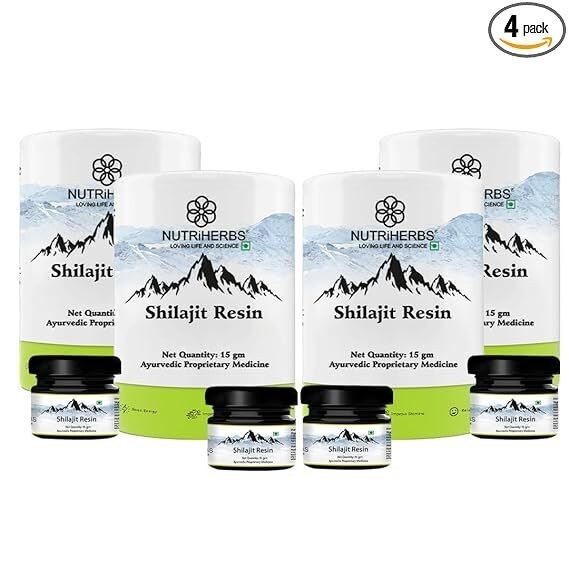 Pure Himalayan Shilajit Resin for Strength,Stamina & Endurance Booster (15x4)gm