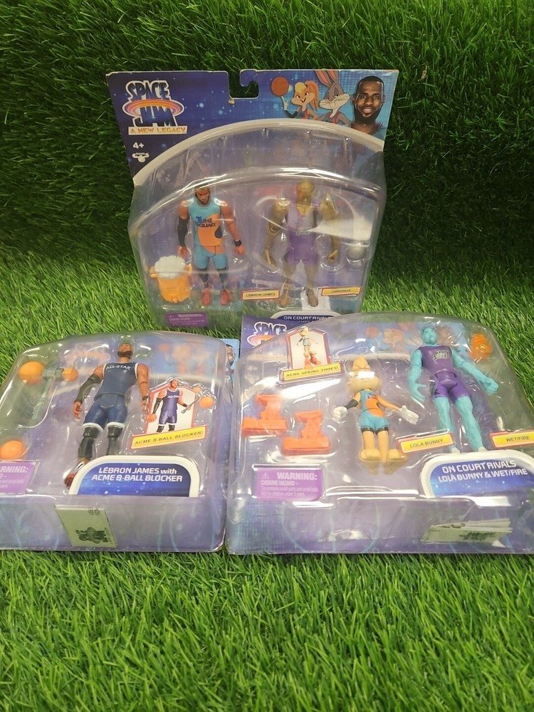 Space Jam A New Legacy Figures Lot of 3-Lola Bunny, Lebron, Chronos, Wet/fire,