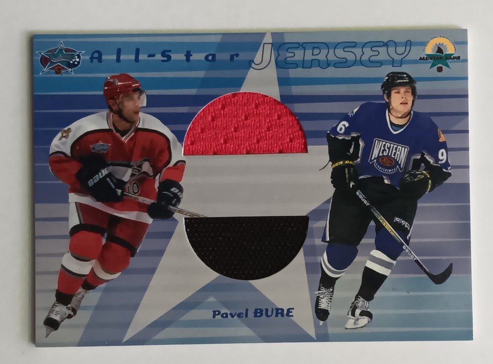 2001-02 BAP Memorabilia Dual All-Star Jersey Pavel Bure /60 Vancouver Canucks