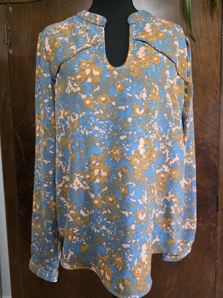 Women's Prana Multi Colored Long Sleeve Blouse Size Large