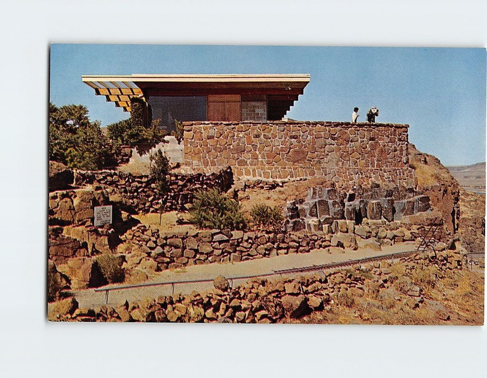 Postcard Ginkgo Petrified Forest Museum Building Ginkgo State Park Washington