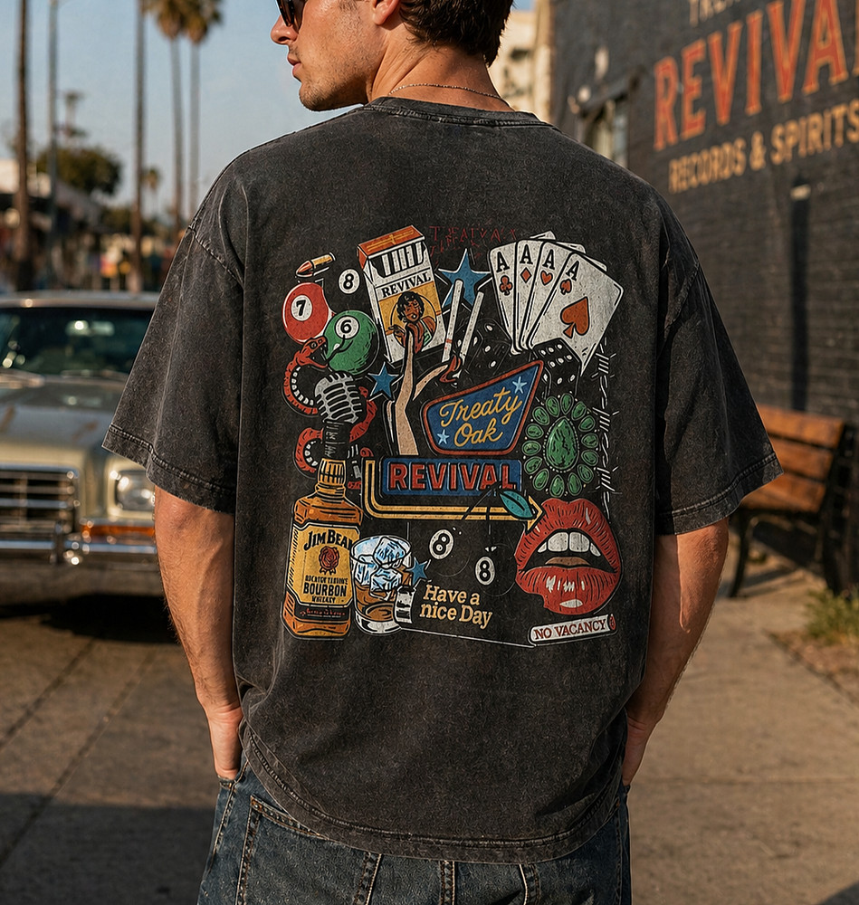 Men’s Vintage Graphic Oversized T-Shirt Retro Streetwear Casual Summer Cotton