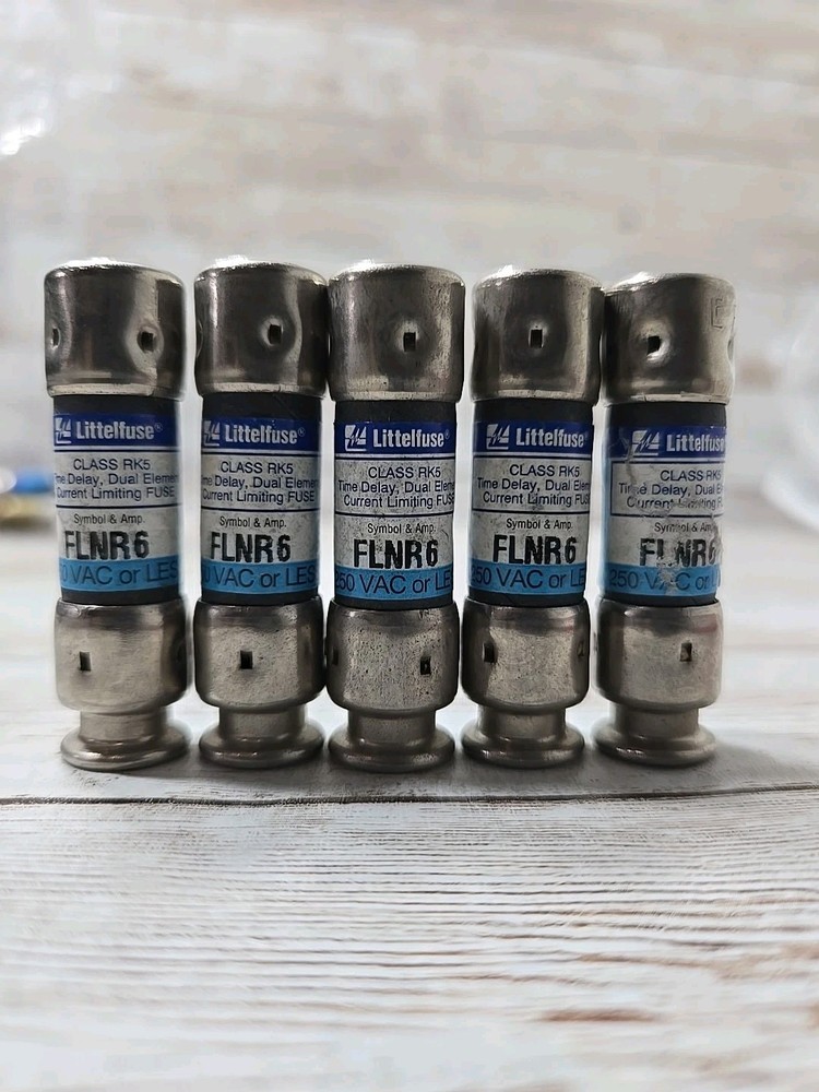 Littelfuse FLNR-6 6Amp (6A) FLNR 250V Time-Delay Fuse (Pack of 5)