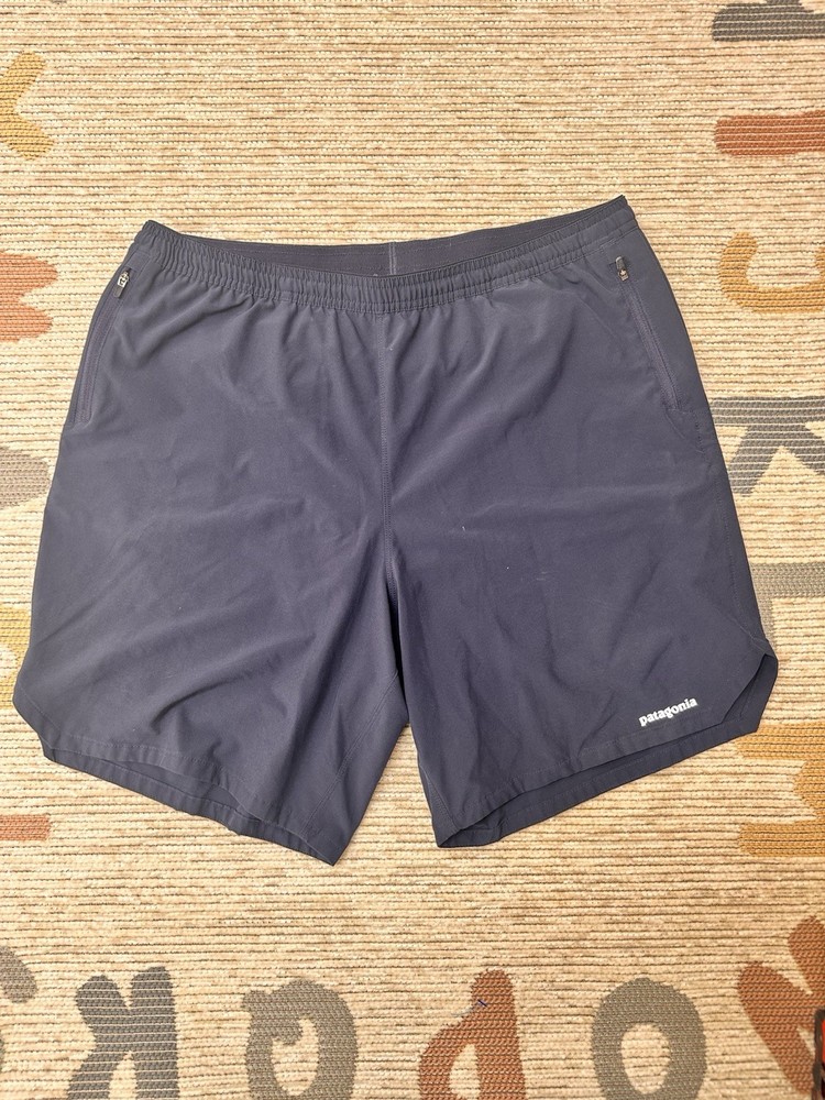 Patagonia Nine Trails Shorts Mens Medium Black Lined Running Hiking Run 57600