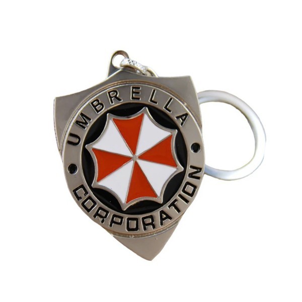 Resident Evil Umbrella Corporation Keychain Silver SHIP FROM US