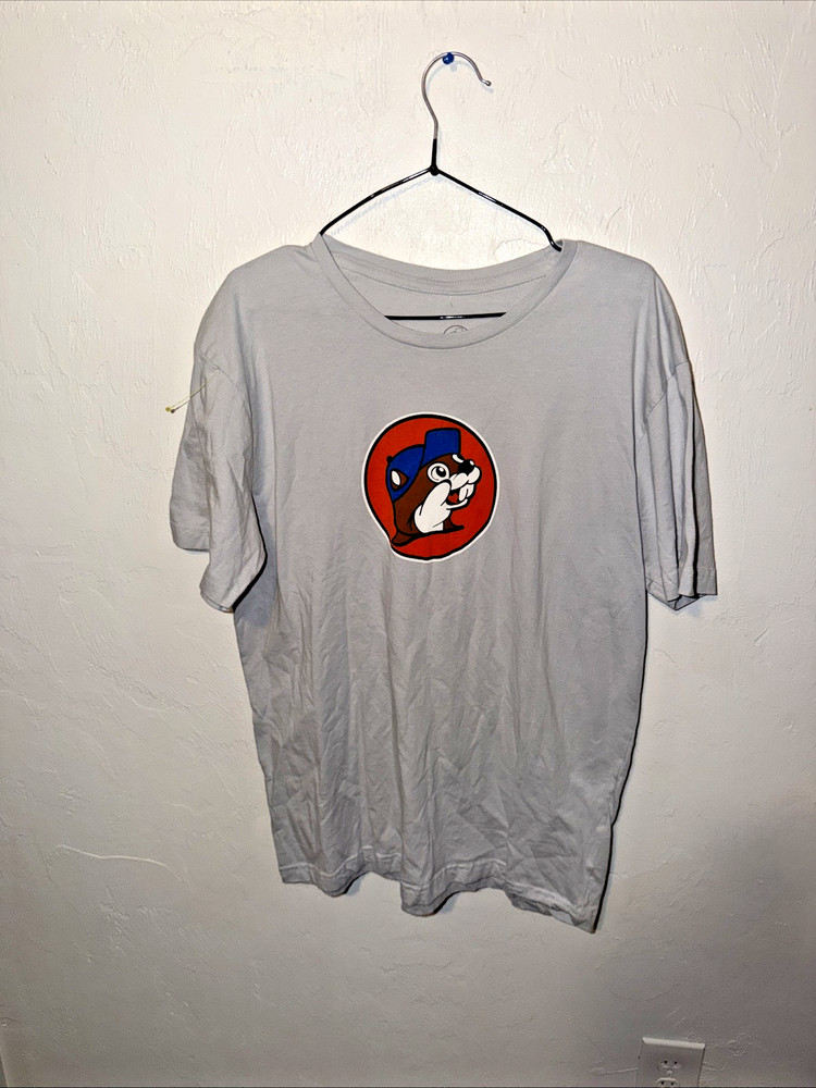 Buc-ees Shirt Mens Size L Gray Short Sleeves Crew Neck Pullover Georgia