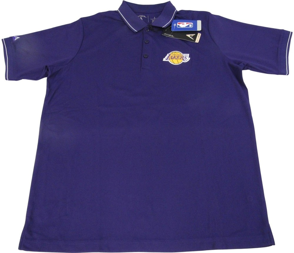 New Los Angeles Lakers Mens Sizes Antigua High Quality 3-Button Polo Shirt
