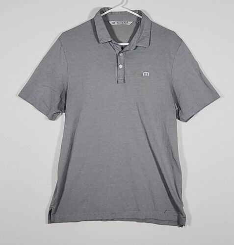 Travis Matthew Polo Shirt Short Sleeve Adult Golf Pullover Medium Gray Collared