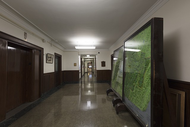 Elkins West Virginia USA 2017 US Forest Service Building Corridor Interior