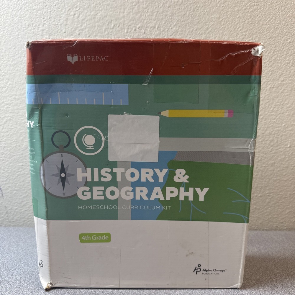 Lifepac History & Geography Homeschool Curriculum Kit 4th Grade Box Set AOP 2003