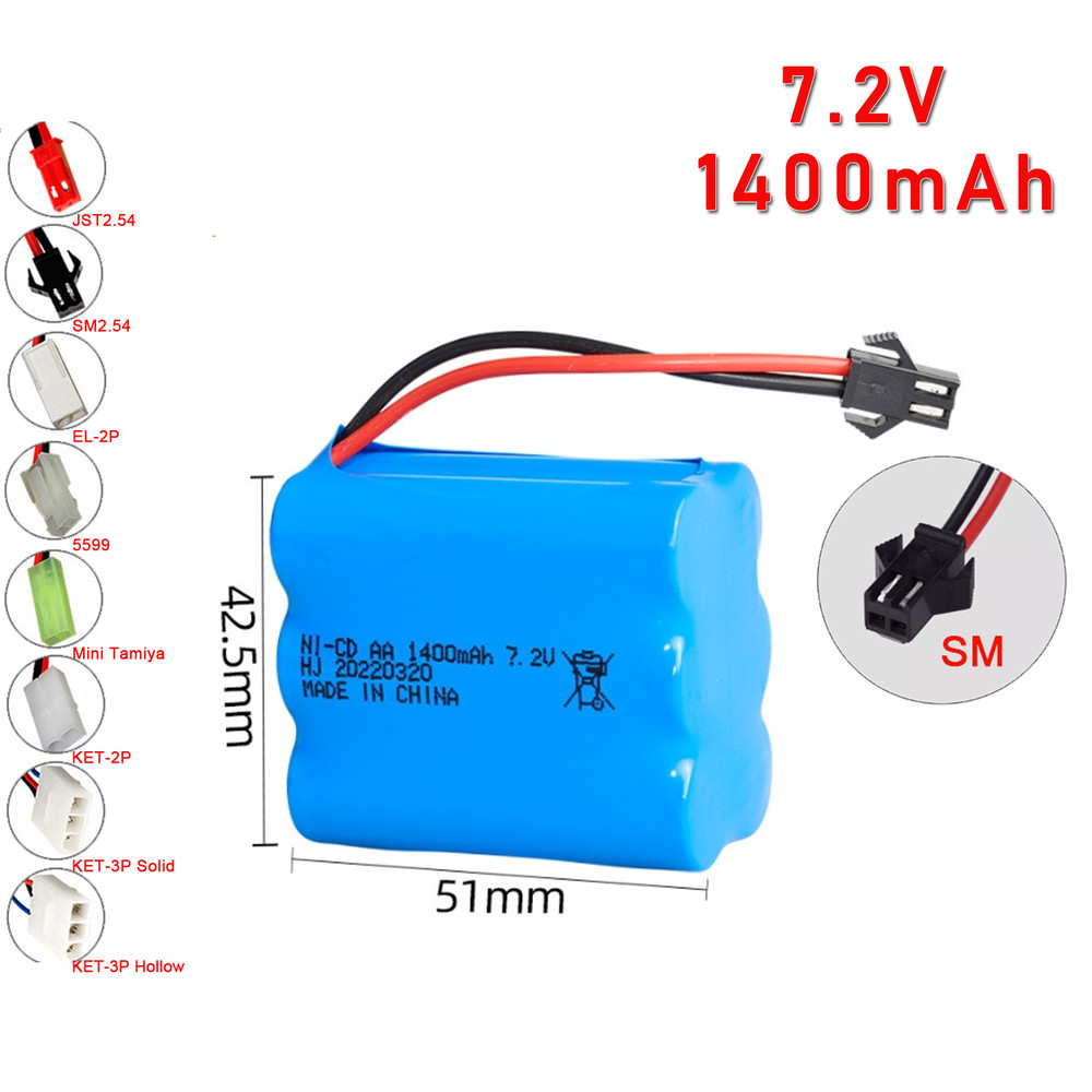 7.2V 1400mAh Ni-Cd AA Battery Mini Tamiya SM for Rc Toys Car Tanks Trains Boat