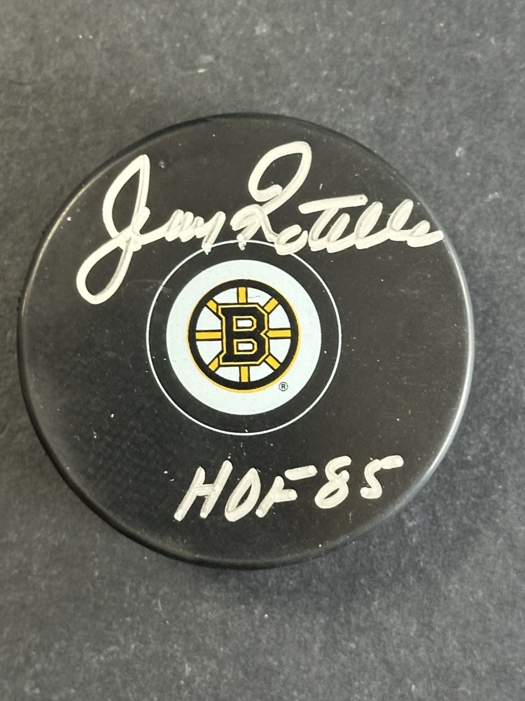 Jean Ratelle HOF Signed Boston Bruins Hockey Puck AUTO PSAPROBSTEIN is actively accepting consignments !!