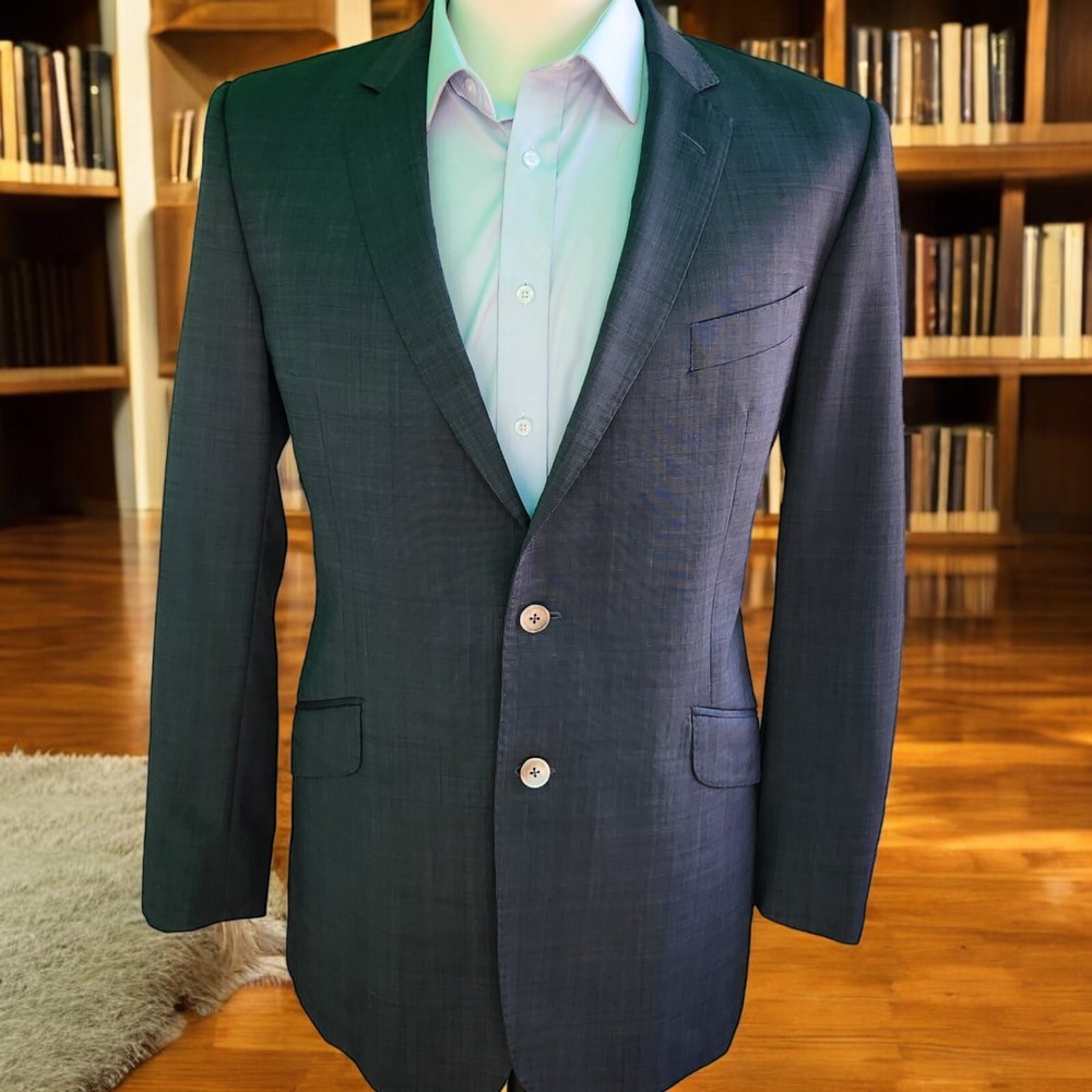 Chester Barrie Blazer 44R 54it Full Canvas  Mohair Wool Tonal Vent Made In Italy