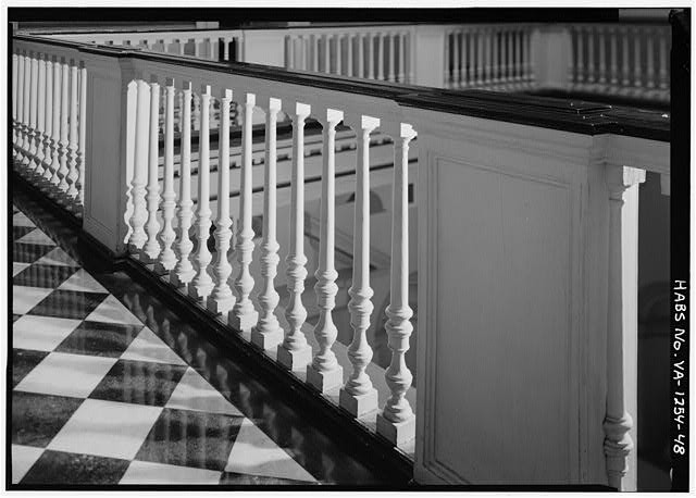 Virginia State Capitol Richmond Virginia 1900s Rotunda Balcony Railing Detail