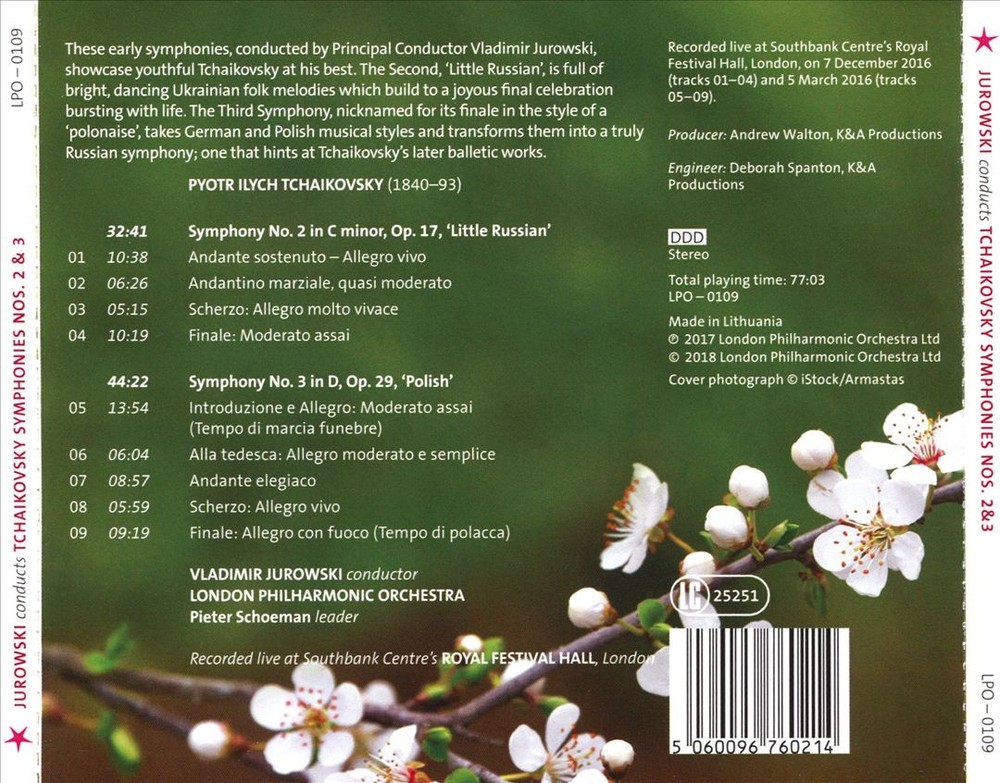 London Philharmonic Orchestra / Vladimir Jurowski Tchaikovsky: Symphony No. 2 'L