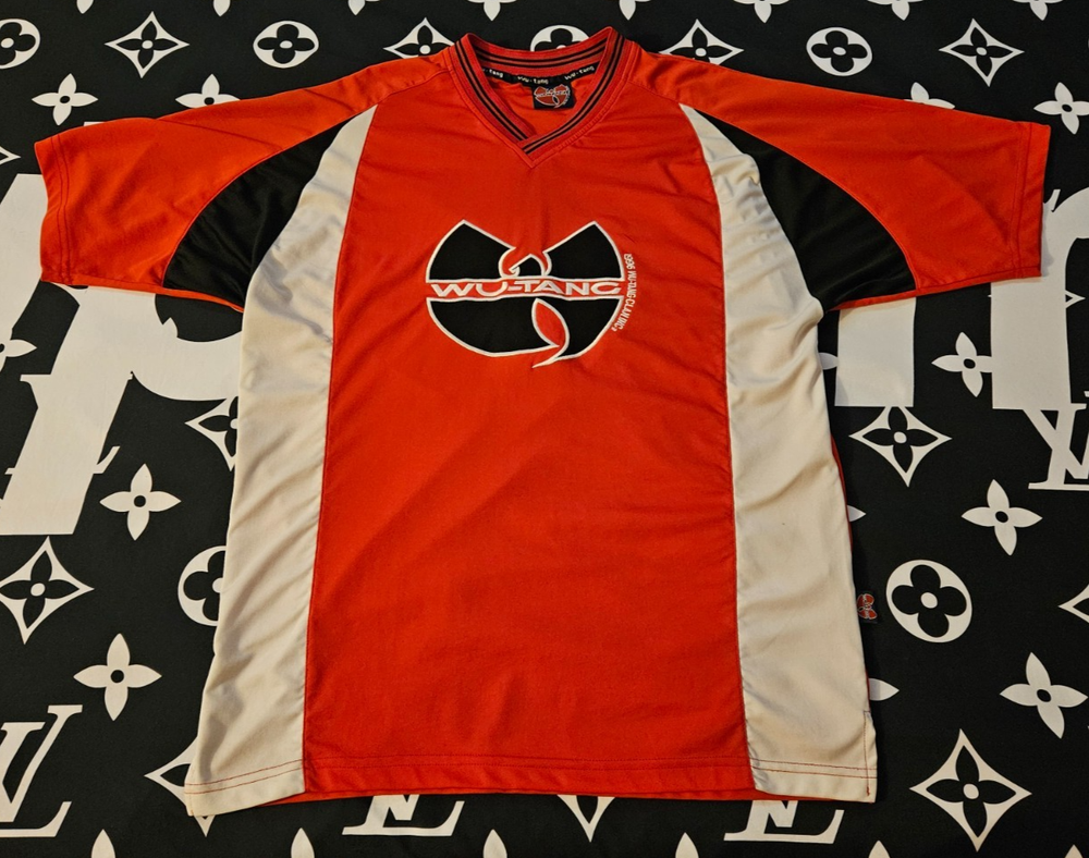 WU TANG CLAN Vintage Hip Hop Jersey 1996 Red White Black Official WU WEAR XXL