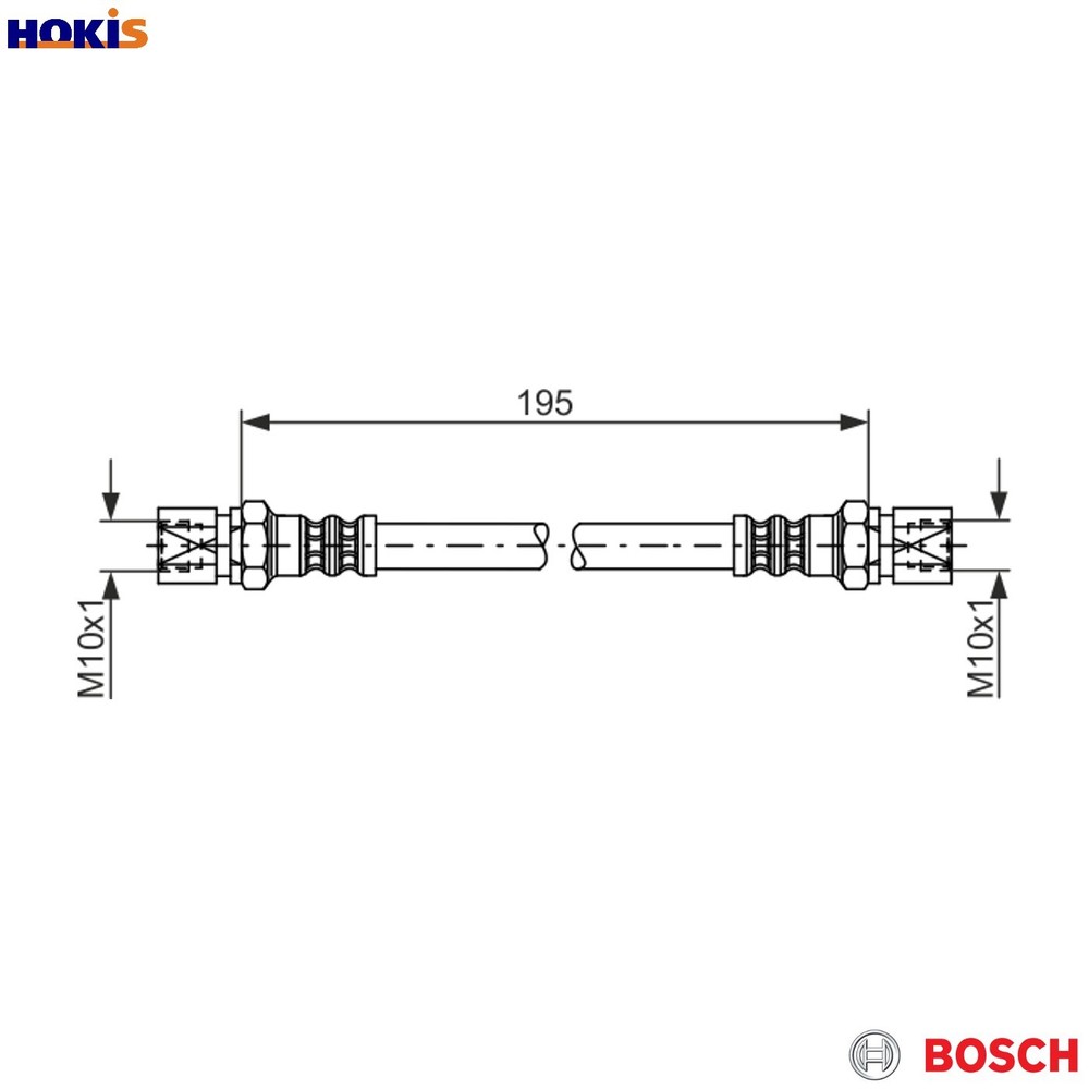 BRAKE HOSE 1 987 476 030 FOR HOLDEN VECTRA/Hatchback BARINA/Convertible  SAAB